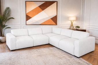 Delft 2 Zits + Hoek + 2 Zits in wit – kleurimpressie