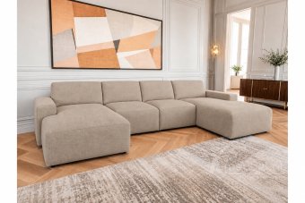 Delft Longchair + 2 Zits + Longchair in taupe – kleurimpressie