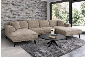 Den Haag Longchair + 2 Zits + Longchair in taupe – kleurimpressie
