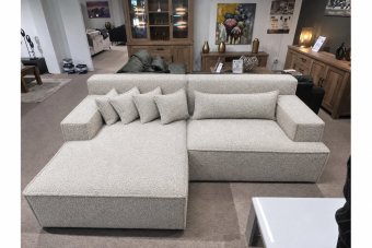 Domburg Loungebank in teddystof – materiaalimpressie