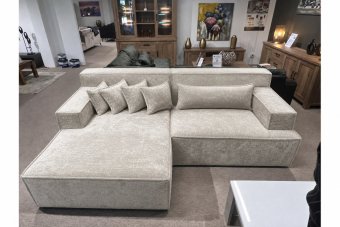 Domburg Loungebank in velvetstof – materiaalimpressie