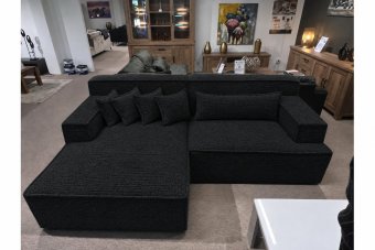 Domburg Loungebank in zwart – kleurimpressie