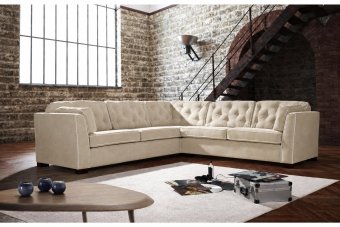 Dordrecht Hoekbank in beige – kleurimpressie