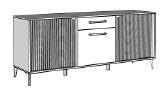 Pieterburen DR3 Dressoir Klein Naturel hout