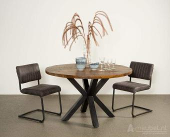 Basto Eettafel Rond Bruin