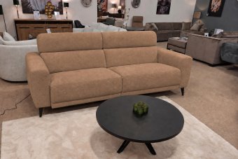 Enschede 2.5 Zits (Zonder Relax) in cognac – kleurimpressie