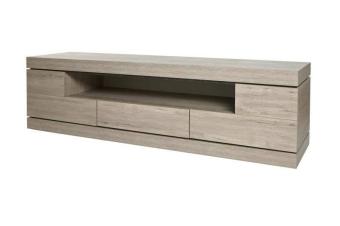 Emmen TV-Meubel Groot - MAGAZIJN OPRUIMING - Oud Teak-Matt Zwart