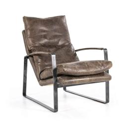 Fauteuil Lex - Donker Bruin Vintage Leer - 92091