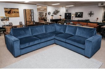 Follega 2 + Hoek + 2 zits in blauw – kleurimpressie