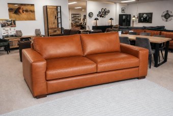 Follega 2 Zits Bank in leer – materiaalimpressie