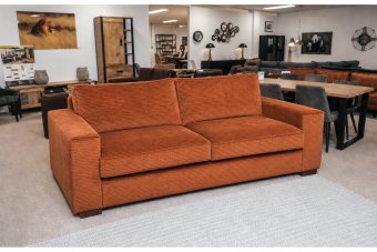 Follega 2 Zits Bank in ribstof – materiaalimpressie