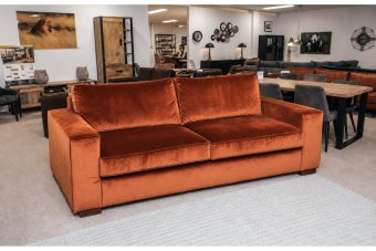Follega 2 Zits Bank in velvetstof – materiaalimpressie