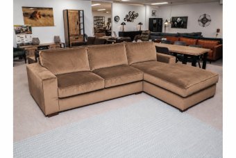 Follega 2 Zits + Longchair in bruin – kleurimpressie