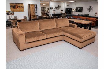Follega 2 Zits + Longchair in cognac – kleurimpressie