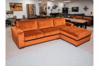 Follega 2 Zits + Longchair in oranje – kleurimpressie