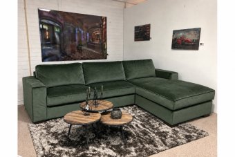 Frederiksoord 2 Zits + Longchair in groen – kleurimpressie