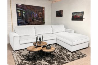 Frederiksoord 2 Zits + Longchair in wit – kleurimpressie