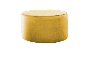 Gele hocker Poef Lexmond 45x45cm – A-meubel