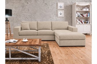 Gouda 2 Zits + Longchair in beige – kleurimpressie