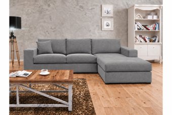 Gouda 2 Zits + Longchair in grijs – kleurimpressie