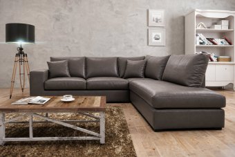 Gouda Ottomaan in leer – materiaalimpressie