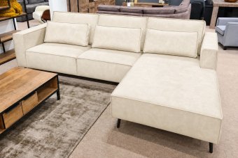 Groede 2 Zits + Longchair in creme – kleurimpressie