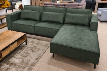 Groede 2 Zits + Longchair in groen – kleurimpressie