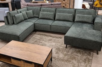Bank Groede · Ottomaan + 2.5 Zits + Longchair 370cm