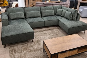 Bank Groede · Ottomaan + 2.5 Zits + Longchair 370cm