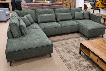 Bank Groede · Ottomaan + 2.5 Zits + Longchair 370cm