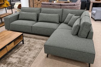Groede Ottomaan in teddystof – materiaalimpressie