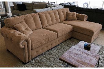 Groenveld 2 Zits (2 Delig) + Longchair Klein in bruin – kleurimpressie