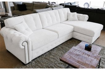 Groenveld 2 Zits (2 Delig) + Longchair Klein in wit – kleurimpressie