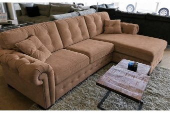 Groenveld Longchair  in bruin – kleurimpressie