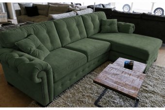 Groenveld Longchair  in groen – kleurimpressie