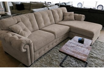 Groenveld Longchair  in taupe – kleurimpressie