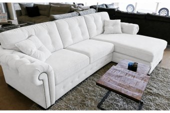 Groenveld Longchair  in wit – kleurimpressie
