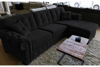 Groenveld Longchair  in zwart – kleurimpressie
