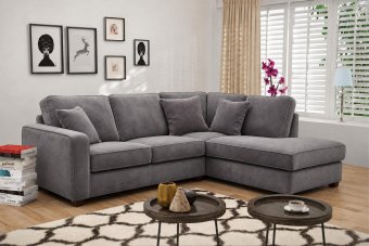 Groningen Ottomaan in velvetstof – materiaalimpressie