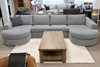 Haarlem Longchair Rond + 2 Zits + Longchair Rond in grijs – kleurimpressie