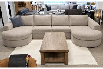 Haarlem Longchair Rond + 2 Zits + Longchair Rond in taupe – kleurimpressie