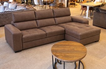 Bank Harderwijk · 2 Zits + Longchair (Zonder Relax) 242cm