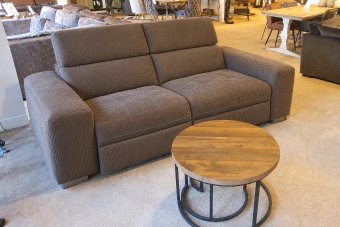 Harderwijk 2 Zits (Zonder Relax) in ribstof – materiaalimpressie