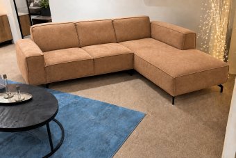 Heerlen 2 Zits + Longchair in cognac – kleurimpressie