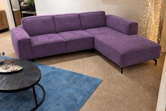 Heerlen 2 Zits + Longchair in paars – kleurimpressie