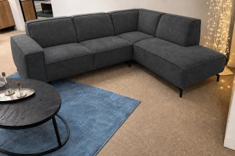 Heerlen Hoekbank in antraciet – kleurimpressie