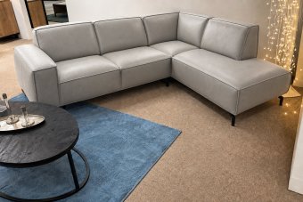 Heerlen Hoekbank in leer – materiaalimpressie