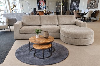 Groene bank Hilversum · 2 Zits + Longchair Rond 279cm – A-meubel