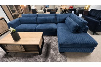 Hoekbank Alphen in blauw – kleurimpressie