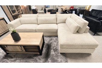 Hoekbank Alphen in creme – kleurimpressie